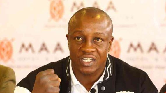 Tanzanian boxer Karim Mandonga during a past press conference. PHOTO/COURTESY