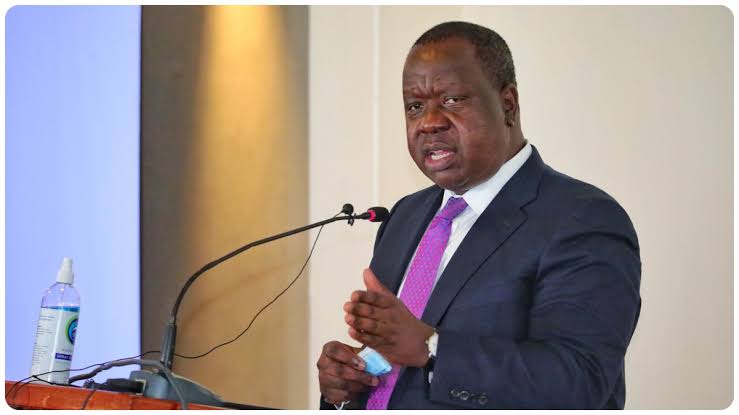 Former Interior CS Fred Matiang'i returns to Kenya from UK