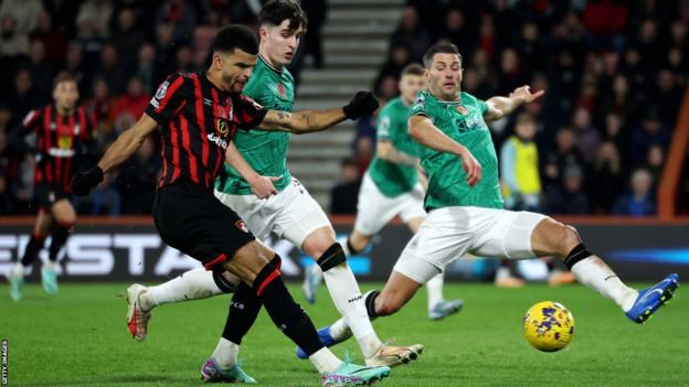 Bournemouth failed to capitalise on numerous chances in the first half before Solanke eventually broke the deadlock after an hour.
